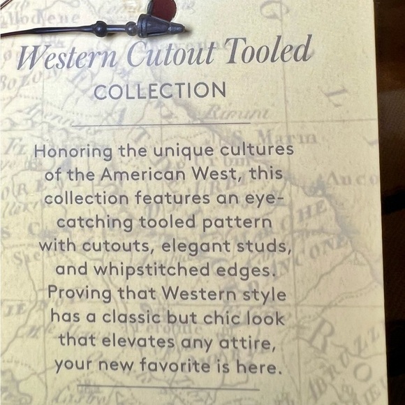 Patricia Nash Leather Lanza Crossbody Organizer with Cut-out Denim Tooling - Picture 10 of 13